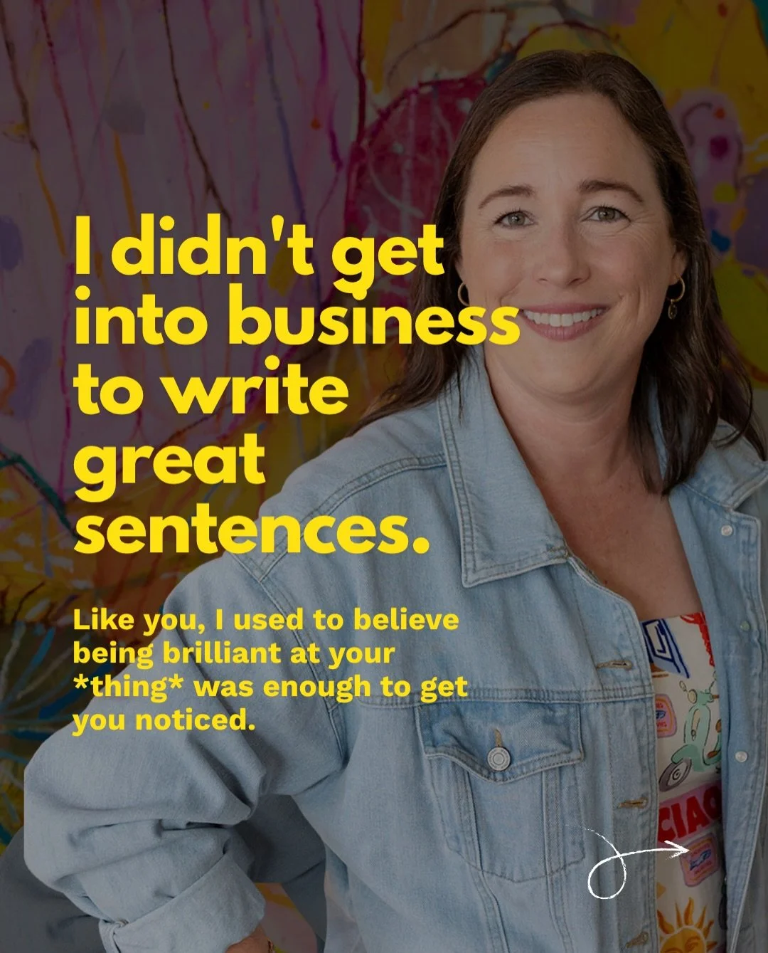 I didn&rsquo;t start a business because I was dying to type words into a CMS (shocking, I know.) 

I started it because I couldn&rsquo;t bear watching another absurdly talented photographer or designer turn into a total statue the moment someone aske