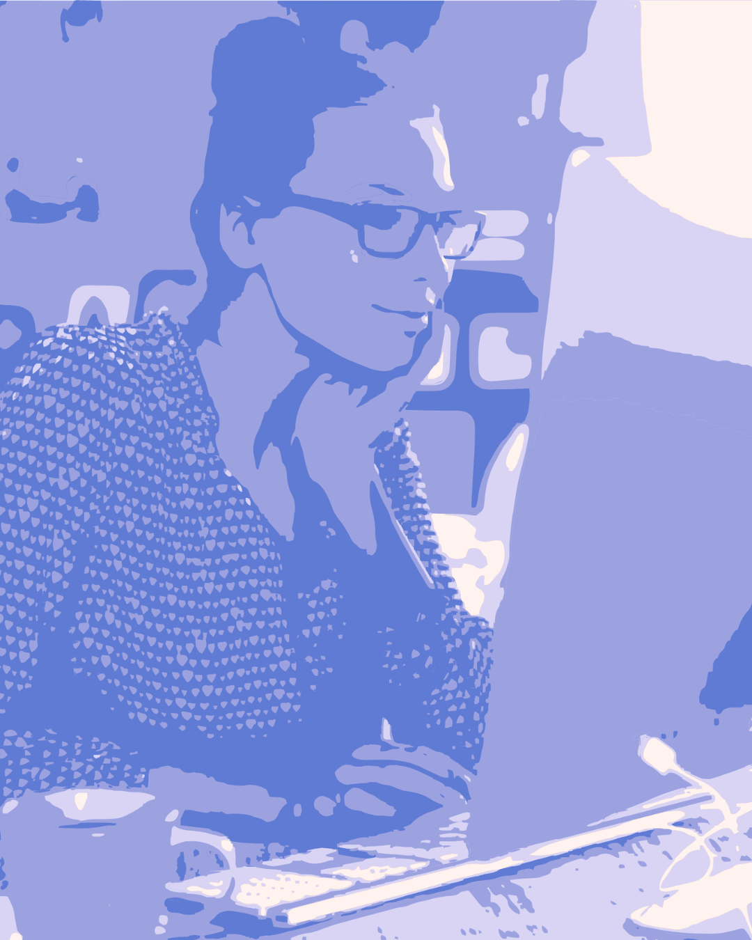 Creative professional working on a laptop, illustrating editorial-style SEO copywriting crafted for creative brands that want to rank and convert.