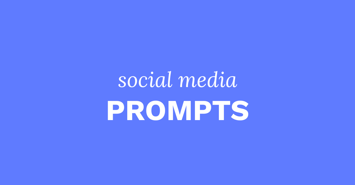 Social media content prompts created from founder brand story