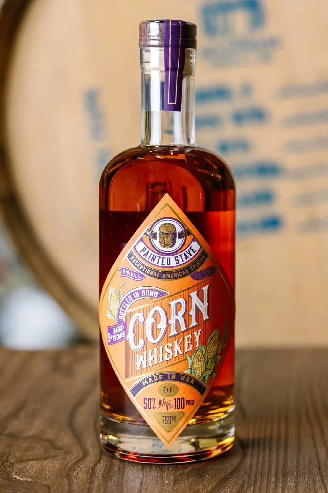 Painted Stave Bottled in Bond Corn Whiskey
