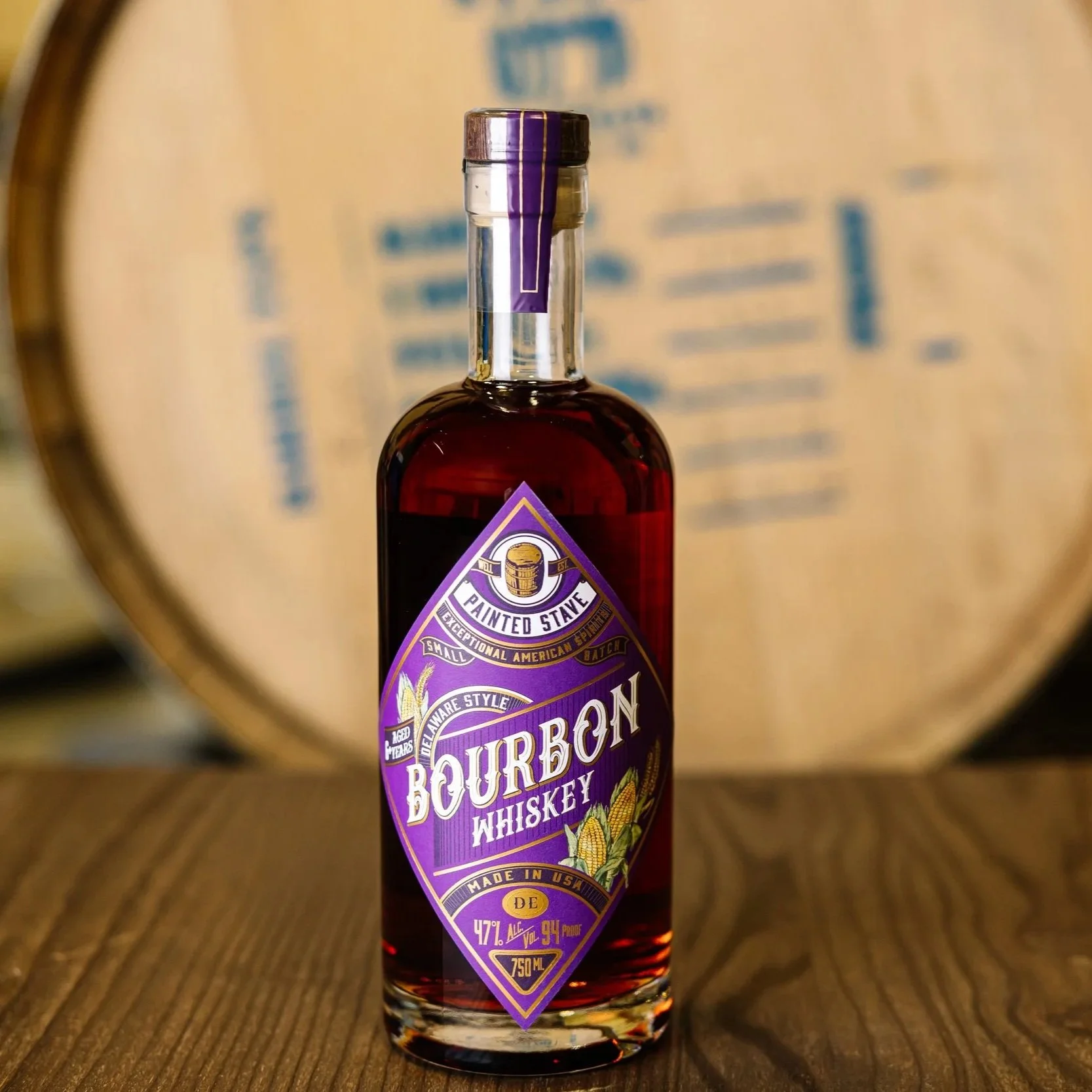 Painted Stave delaware style Bourbon Whiskey
