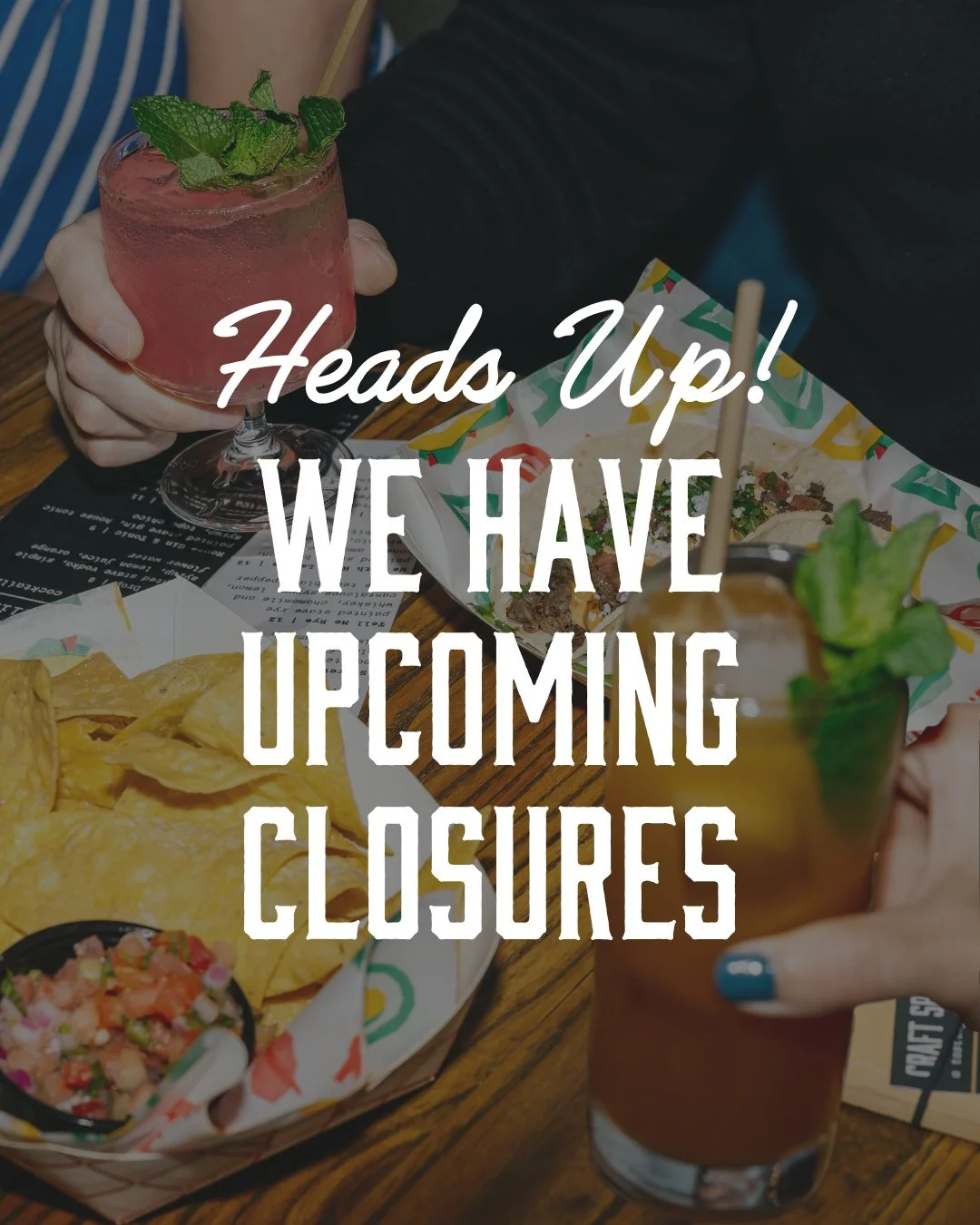 Hey, folks! The summer is a busy time for private events and family commitments, so we've got a few upcoming closures we want to make sure are on your radar. If you have questions about having an event at the distillery, please don't hesitate to chec