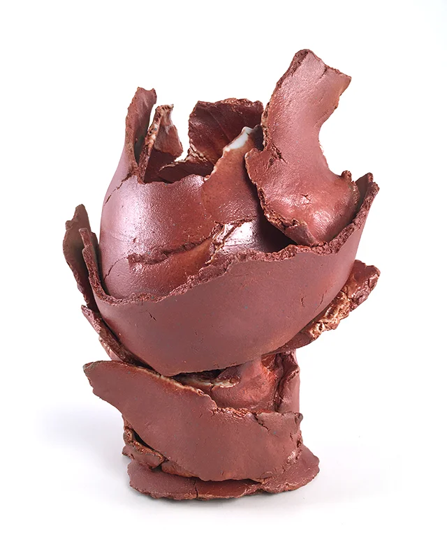   Torn II,  2019, Glazed ceramics, 10” x 7”. 