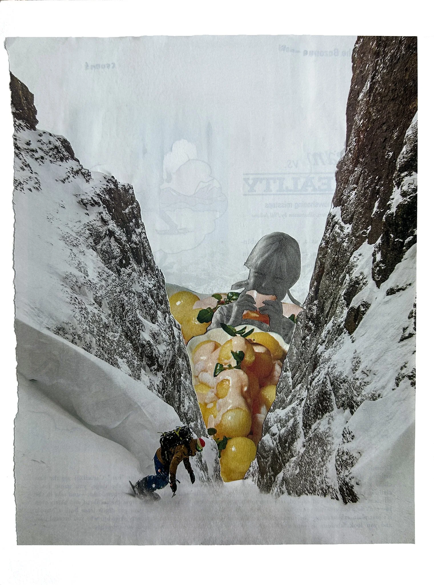   Bozeman  2022, found paper on bristol, 11 x 14 inches 