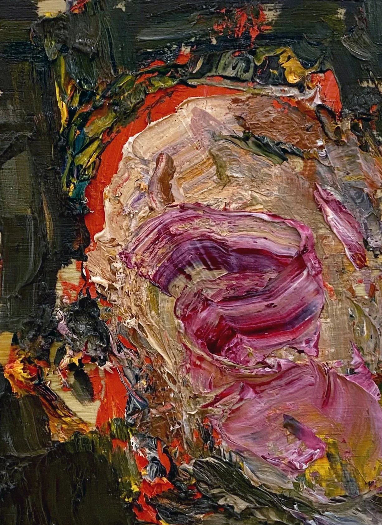   The Heads XIV,  2022, Oil on canvas, 4 x 3 inches  