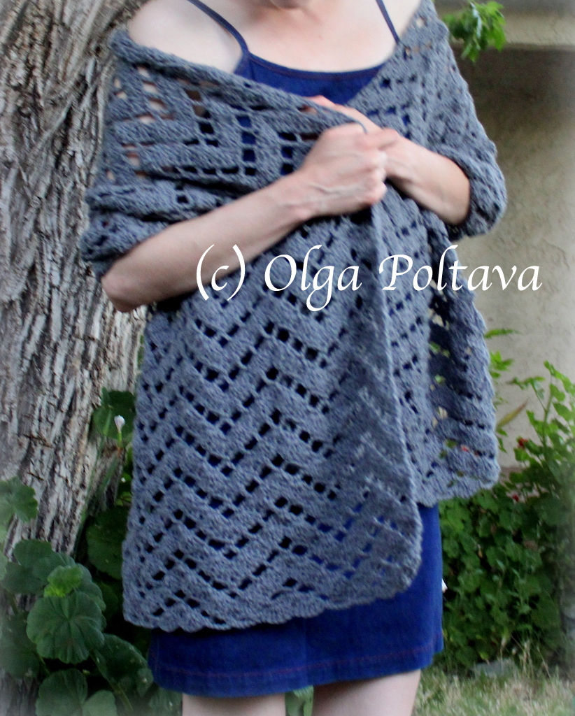 Charcoal Summer Shawl, Free Crochet Pattern — Olga Poltava