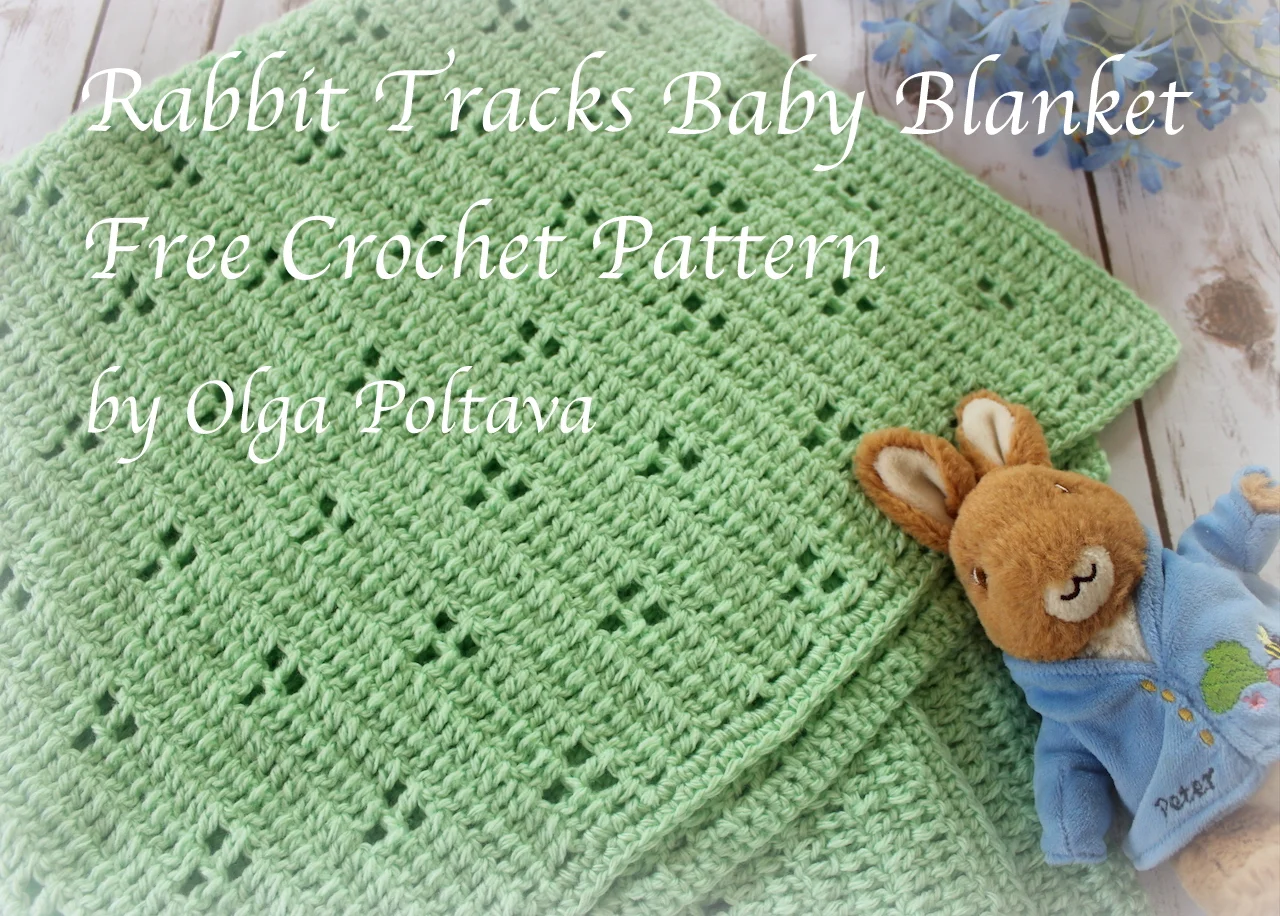 Rabbit Tracks Baby Blanket, Free Crochet Pattern