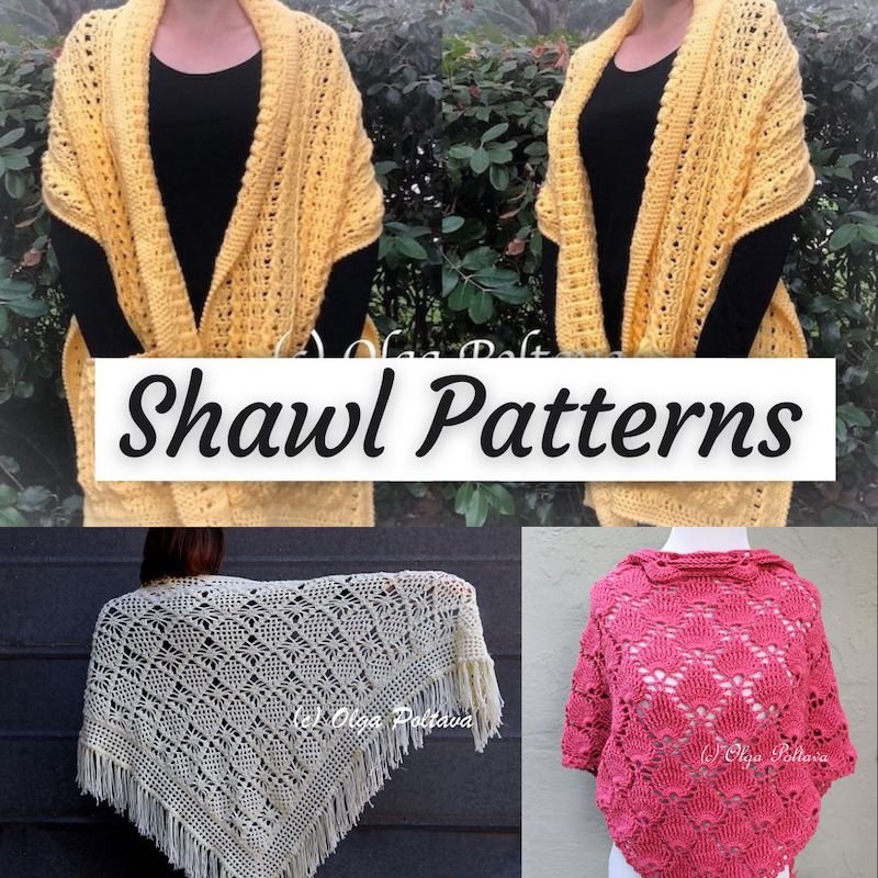 Crochet shawl patterns collection
