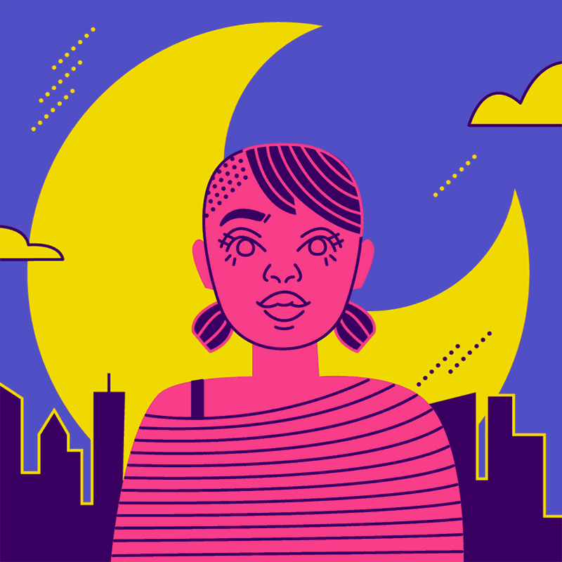 sunset girl.gif