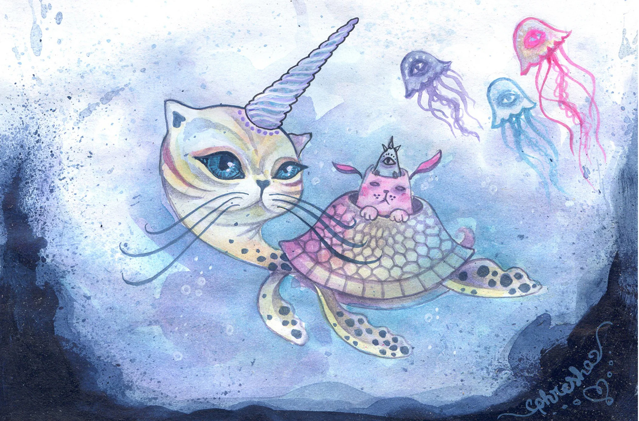 Adventures of the Purrrtle in the Cosmic Sea