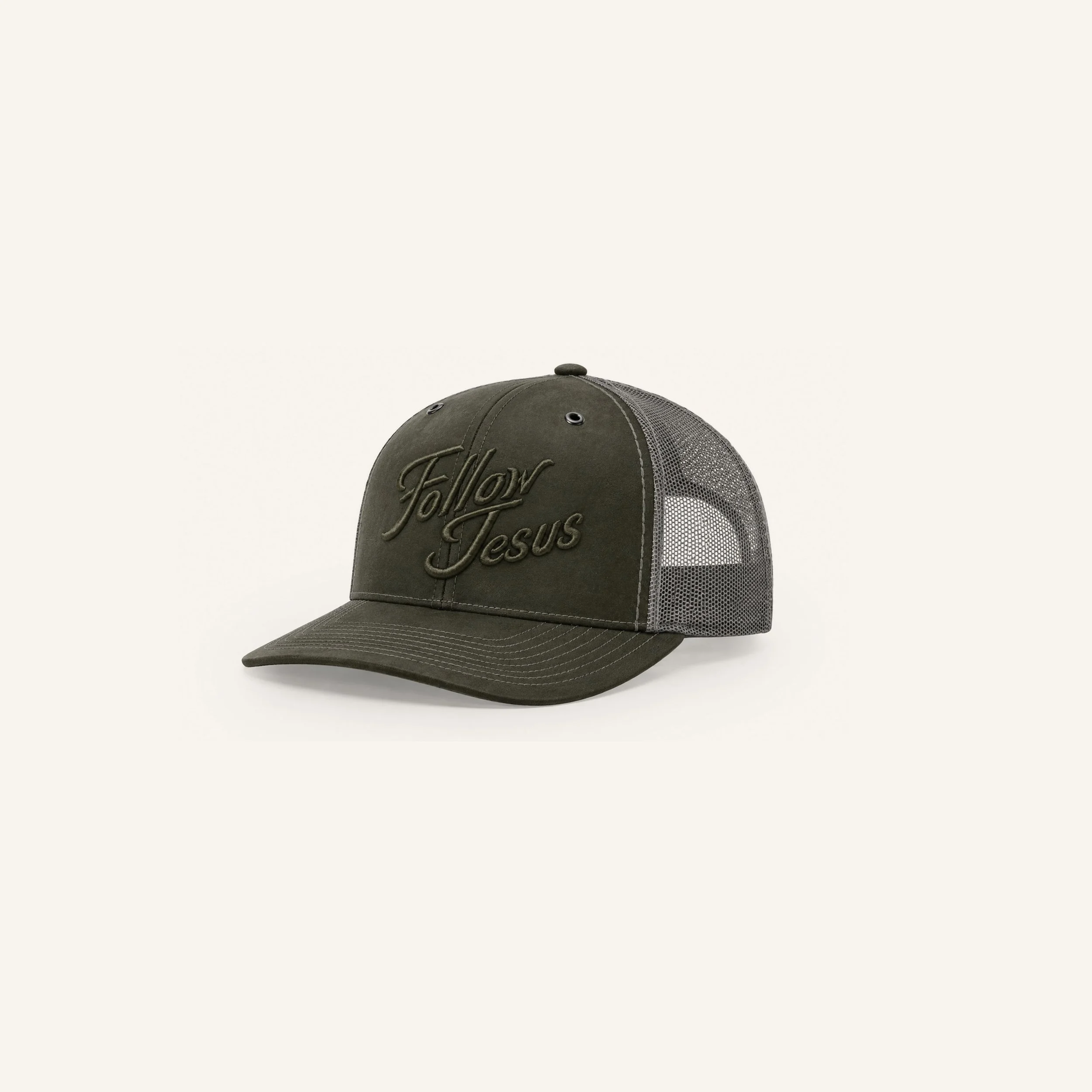 3D Follow Jesus - Olive Green