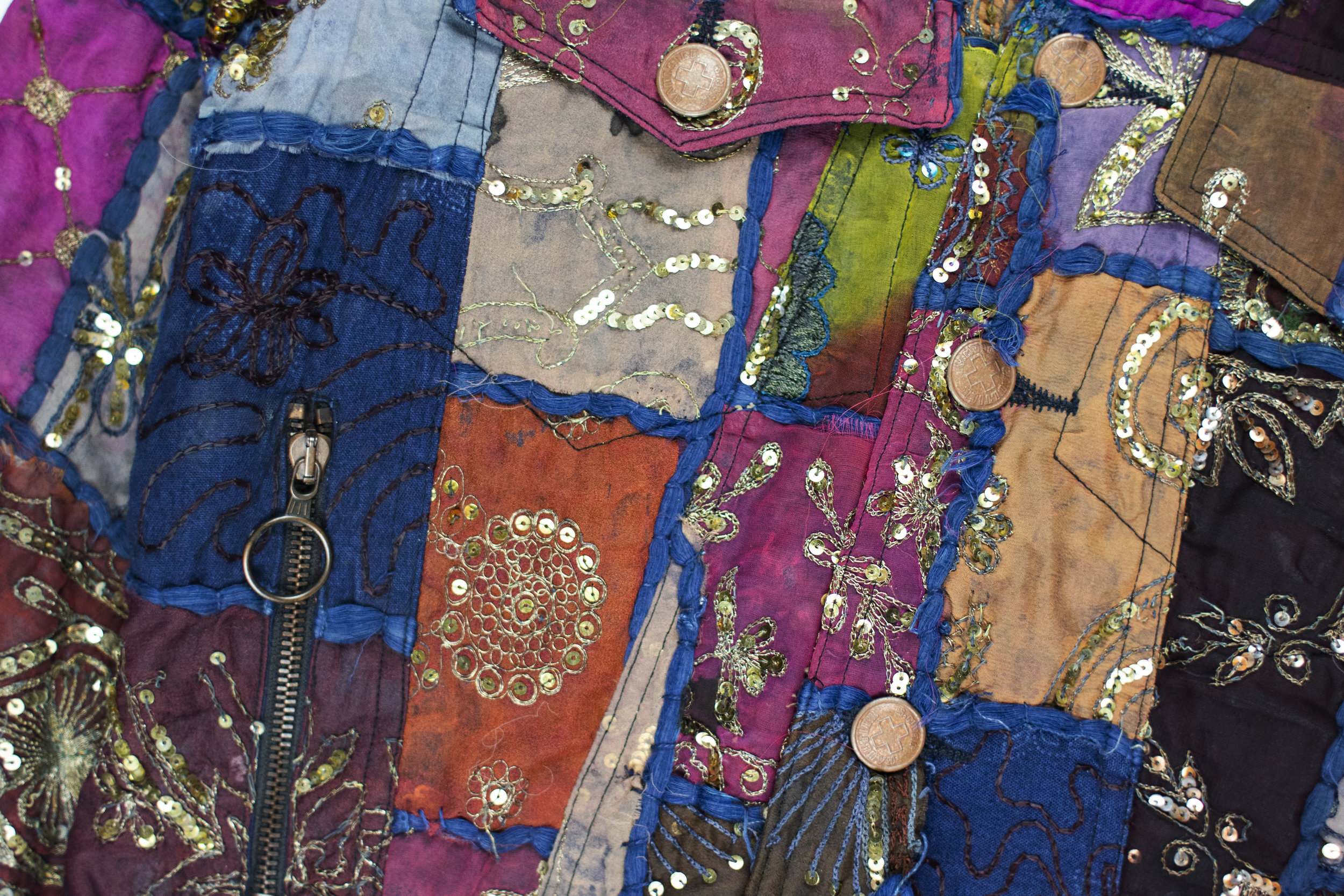 Jean Paul Gaultier SS1999 Embellished Patchwork Trucker Jacket 