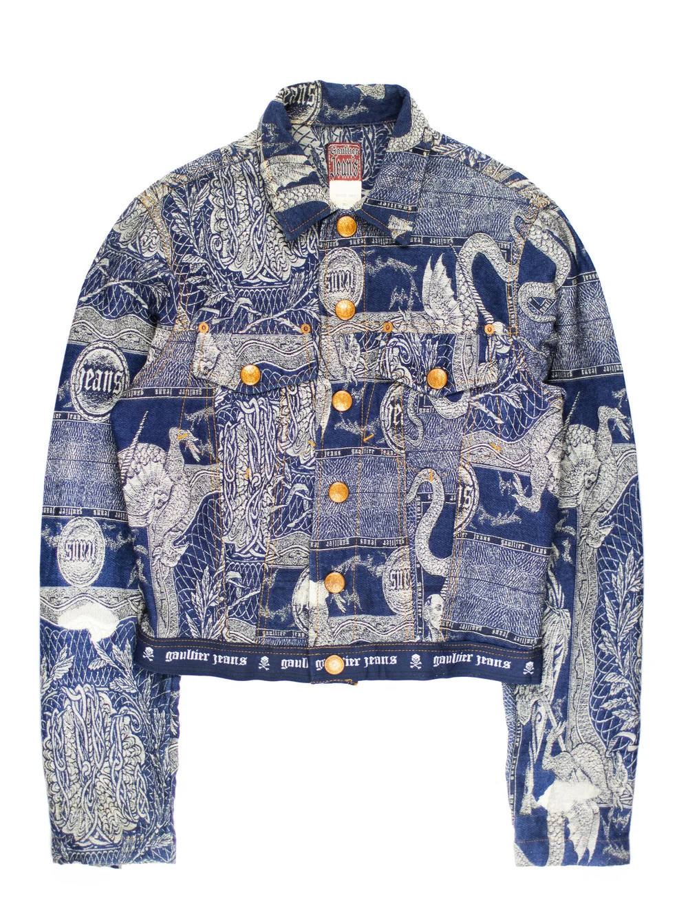 Jean Paul Gaultier AW1994 Jacquard Tattoo Trucker Jacket  