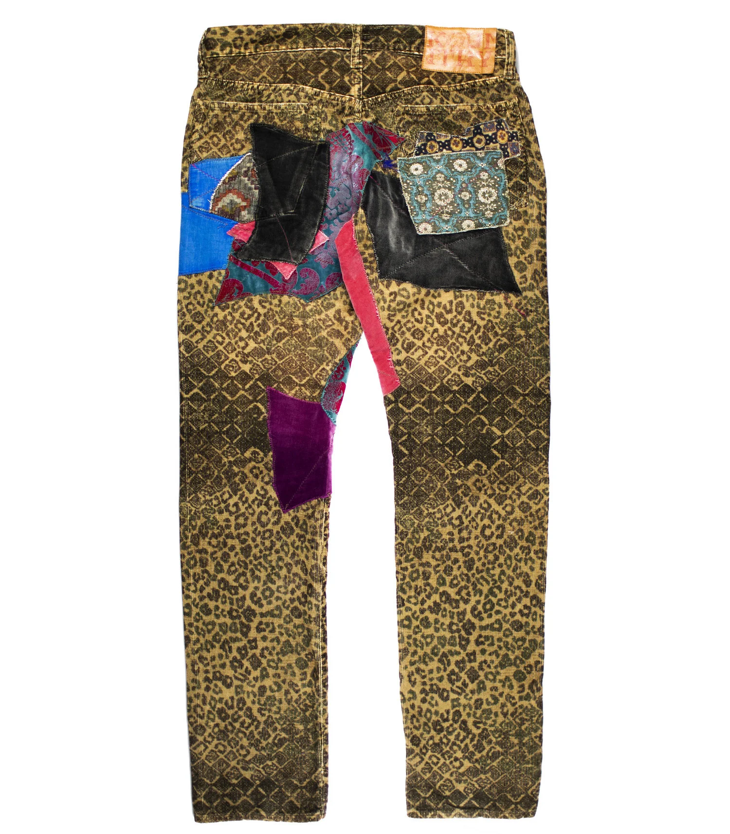 Sequin Patches Jeans With Leopard Patches Kapital Kountry Leopard