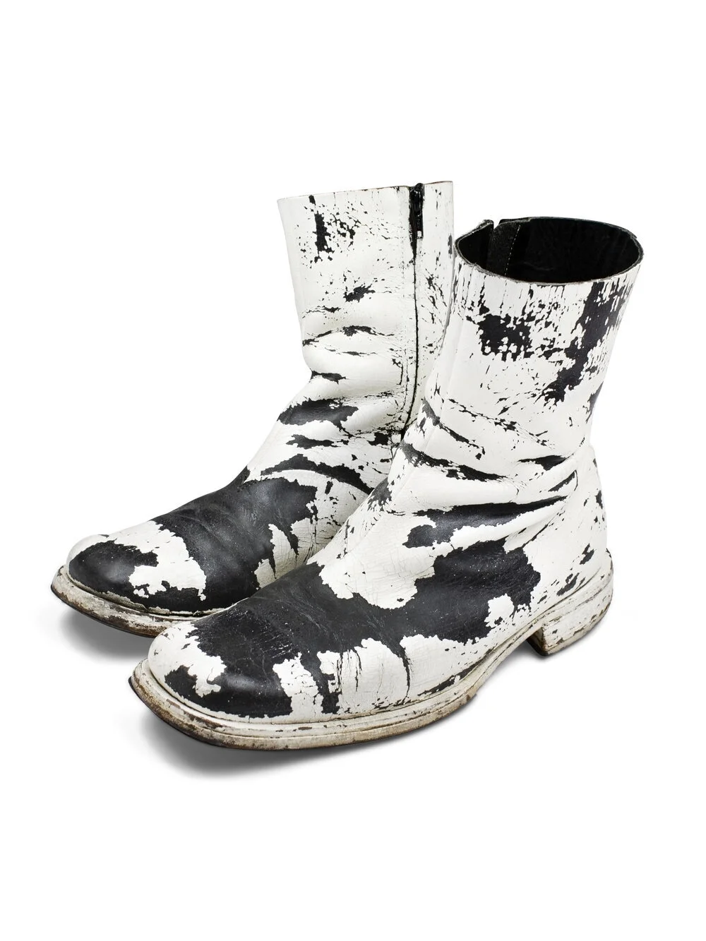 Martin Margiela AW2001 Painted Square Toe Boots
