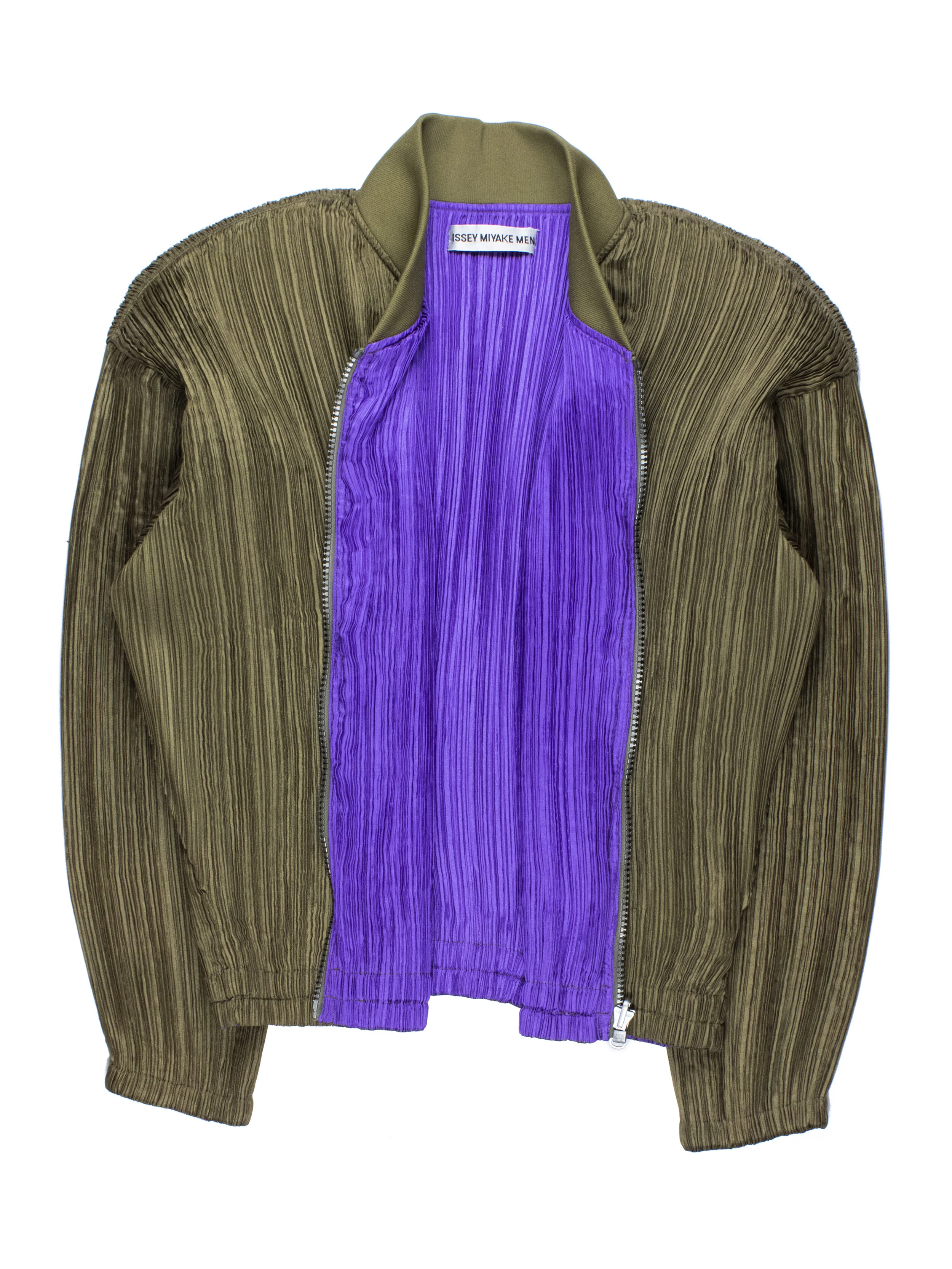 Issey Miyake SS1997 Reversible Pleated Bomber Jacket
