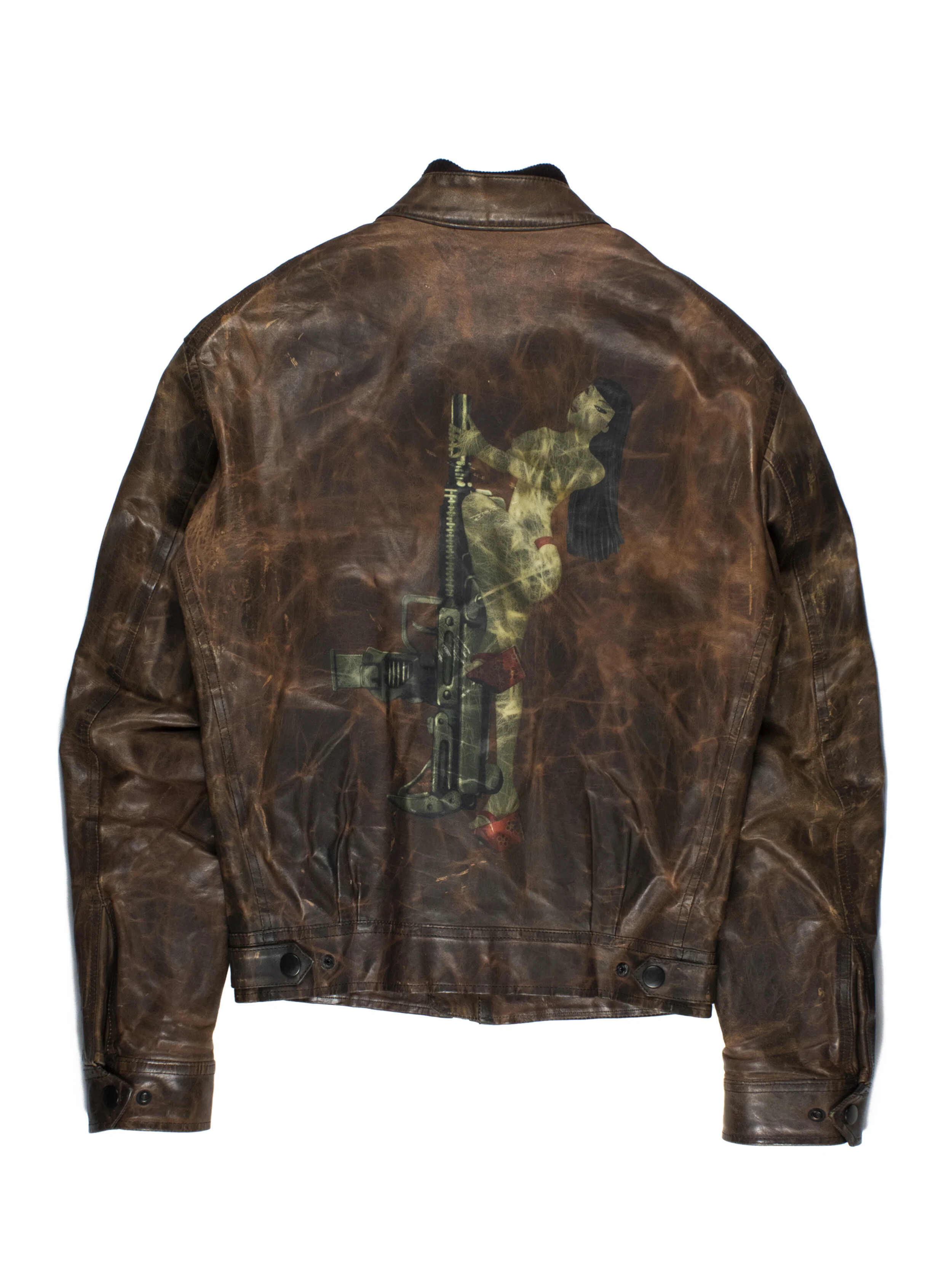 Yohji Yamamoto Y's x Justin Davis AW2009 Pin-Up Girl Leather Jacket