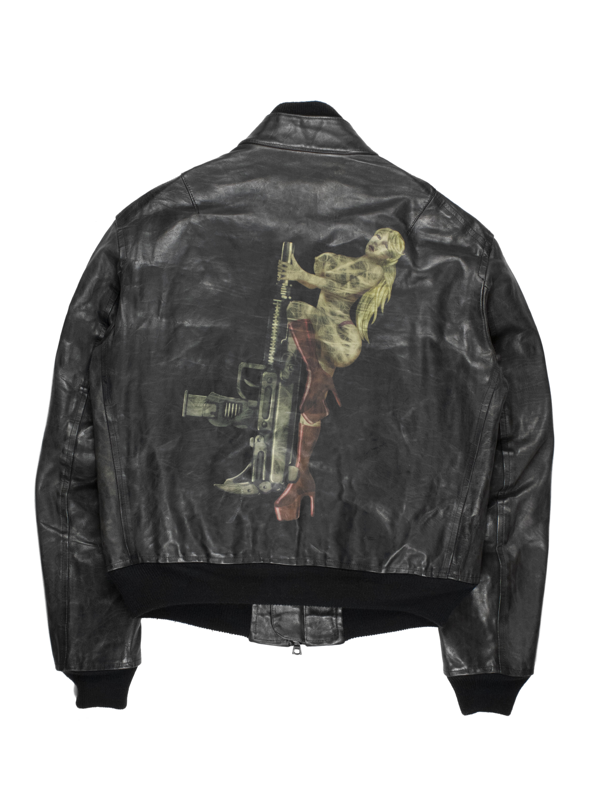 Yohji Yamamoto Y's x Justin Davis AW2009 Pin-Up Girl Leather Jacket