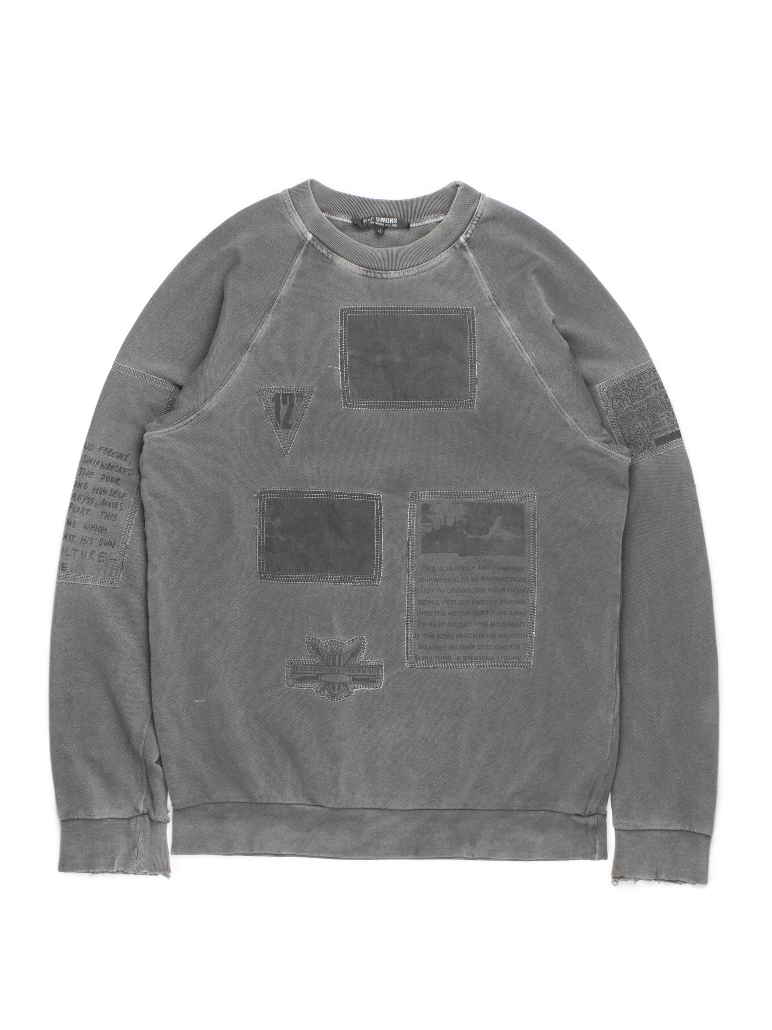 Raf Simons AW2004 "Waves" Patched Sweater