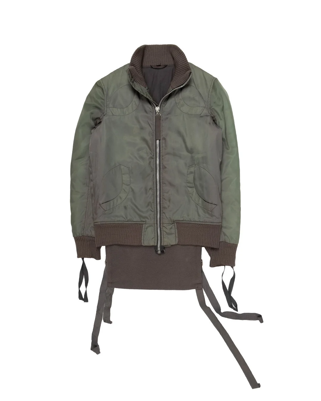 Helmut Lang Green Bomber Helmut Lang Archive Rubberized MA-1