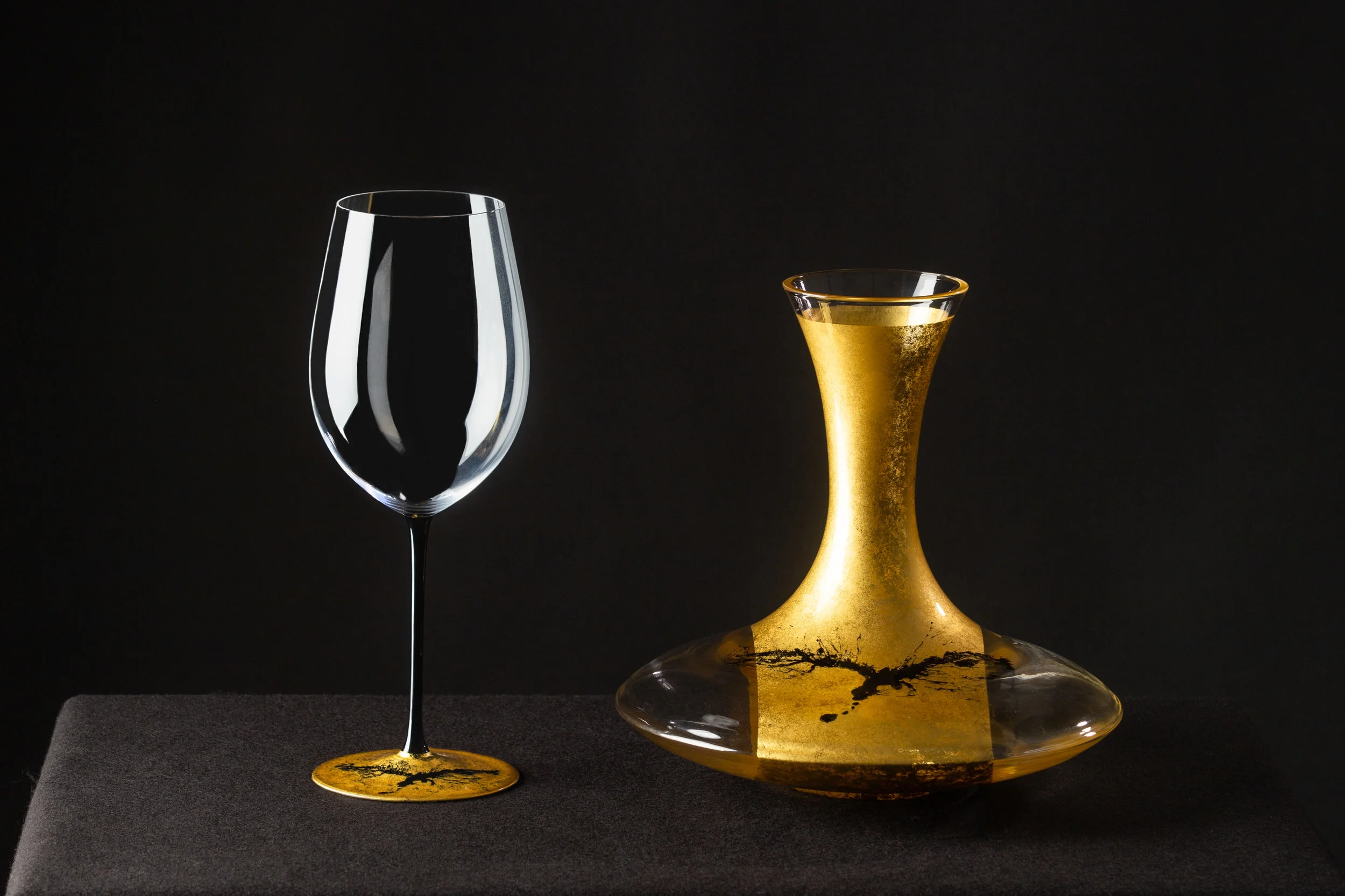 Hewett's Riedel Bushido Series Wine Glass and Decanter