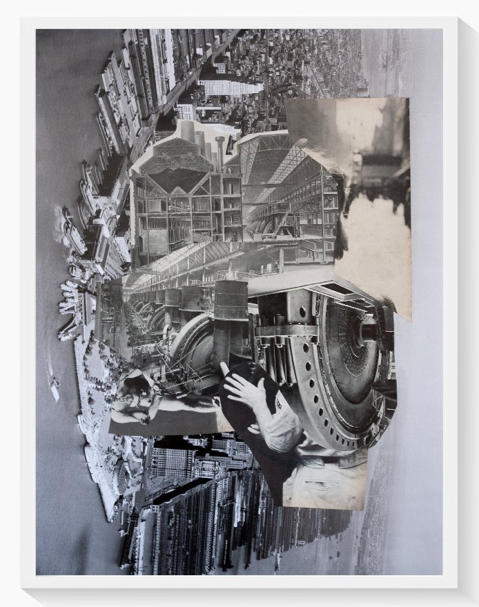  John Gall “About About New York (Houdini)”   H61 x W46 cm Collage on paper 