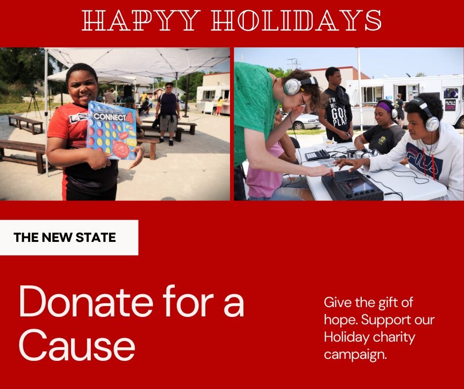 Happy Holidays from The New State! Support us this holiday season by donating. All donations will support our 2024 programming and events!
You can donate at www.newstatemke.org