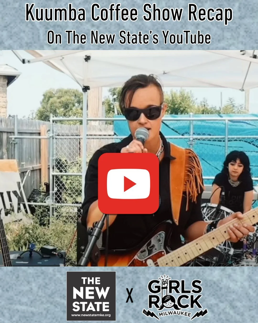 Thank you to @kuumba.juice.coffee for having us! Check out the recap video made by @teddy._tv on our YouTube page
The New State has been working hard with our friends at @girlsrockmke 💪
This Wednesday, for @washingtonparkweds we are having our first