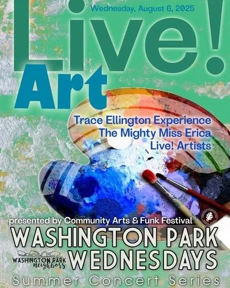 Tomorrow, August 6th at 6 PM is another @washingtonparkweds!  Join us for this weeks theme &quot;Live Art&quot; There will be local artists painting during the event. Kids will be able to receive free art supplies! The New State is a proud partner of