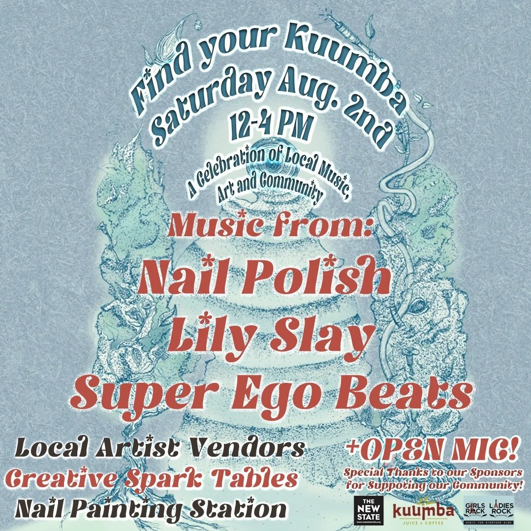 See you this Saturday at Kuumba Coffee from 12-4 PM! Live music from local artists Nail Polish, Lily Slay, and Super Ego Beats. This is a free all ages show. Thank you to @girlsrockmke for making this show possible.