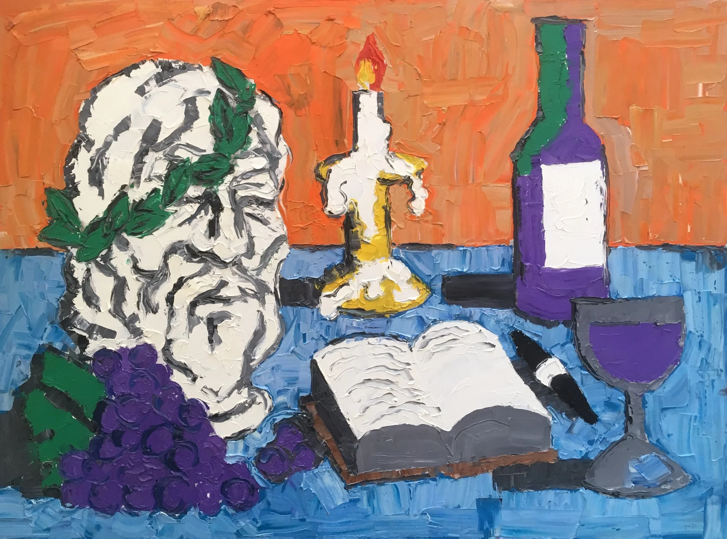 The Poet oil on canvas 60 by 80 by 1.5 cm £850 unframed