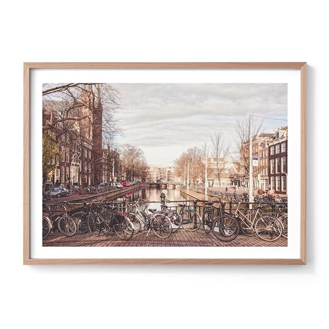 🌟NEW🌟 &lsquo;Amsterdam&rsquo; |  a muted, beautiful capture of cycling life in this gorgeous European city.
.
This limited edition print is available online in a range of sizes and framing options, with free delivery Australia wide. ❤️