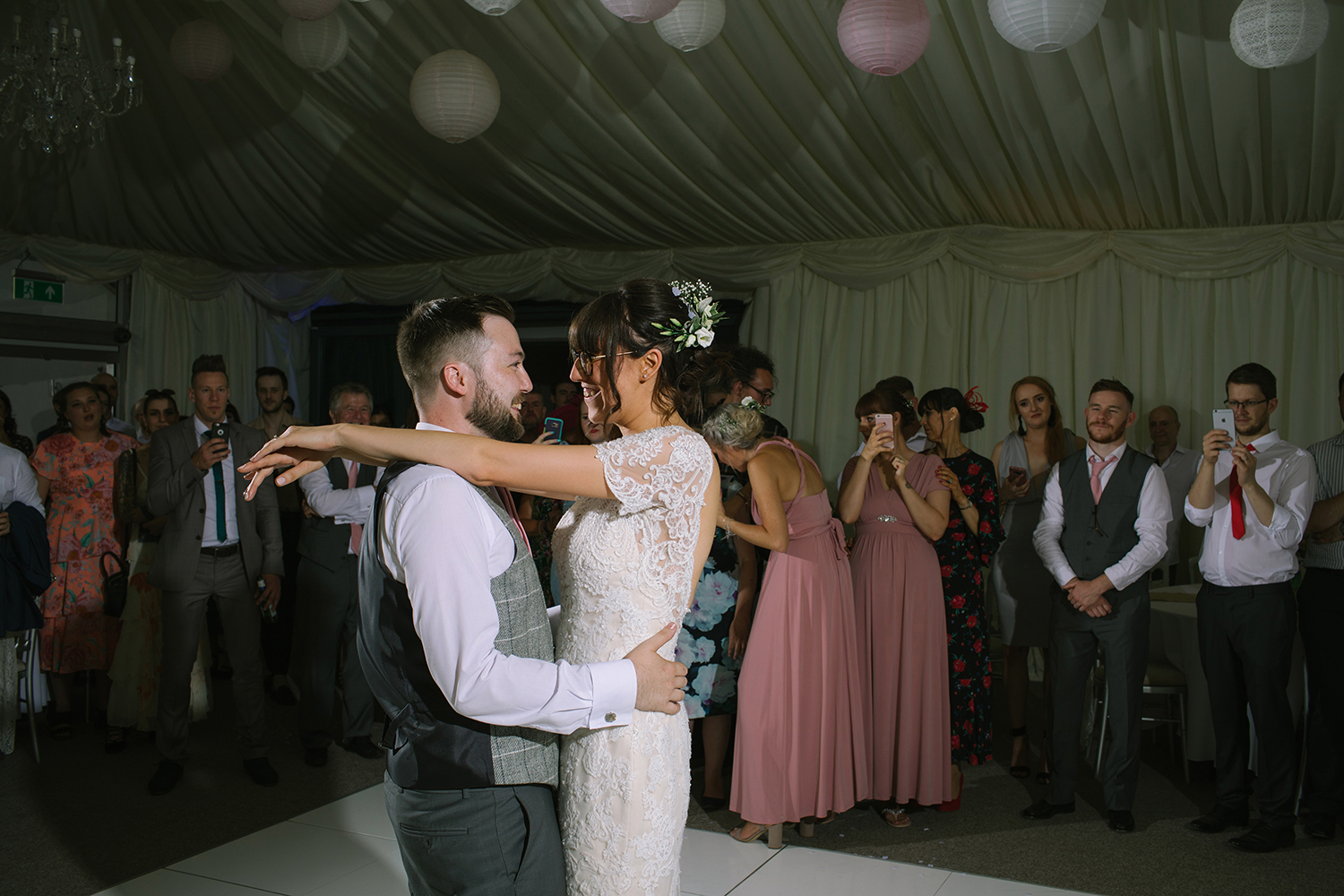 Bride and groom first dance