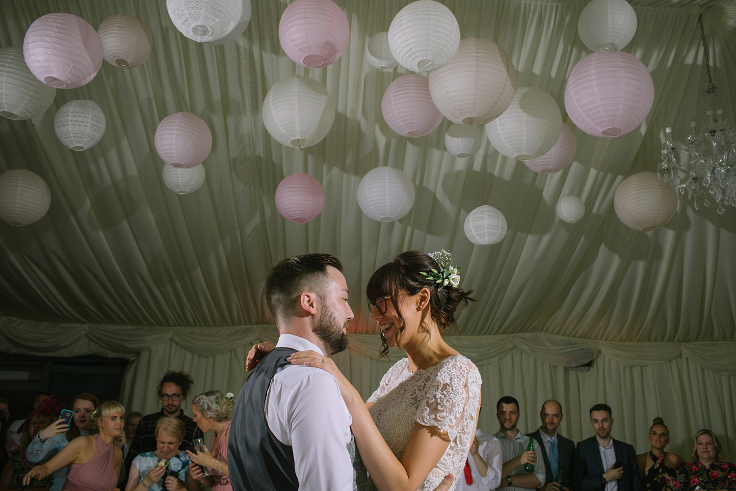 Bride and groom first dance
