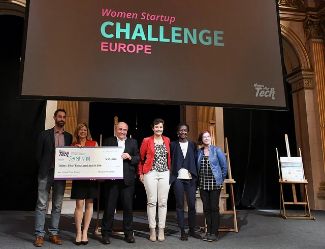Colleen Becker from the UK scoops the grand prize at the Women who Tech startup challenge