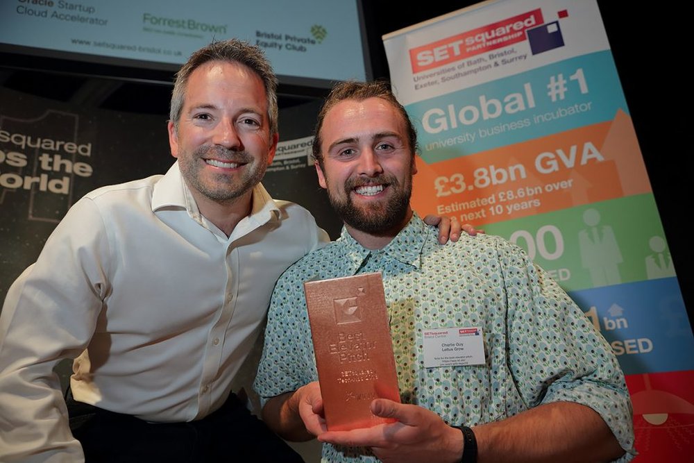LettUs Grow scooped the top prize of ‘Best Elevator Pitch’ 2018 at SETsquared Bristol’s annual Tech-Xpo - just one of the many awards received to date