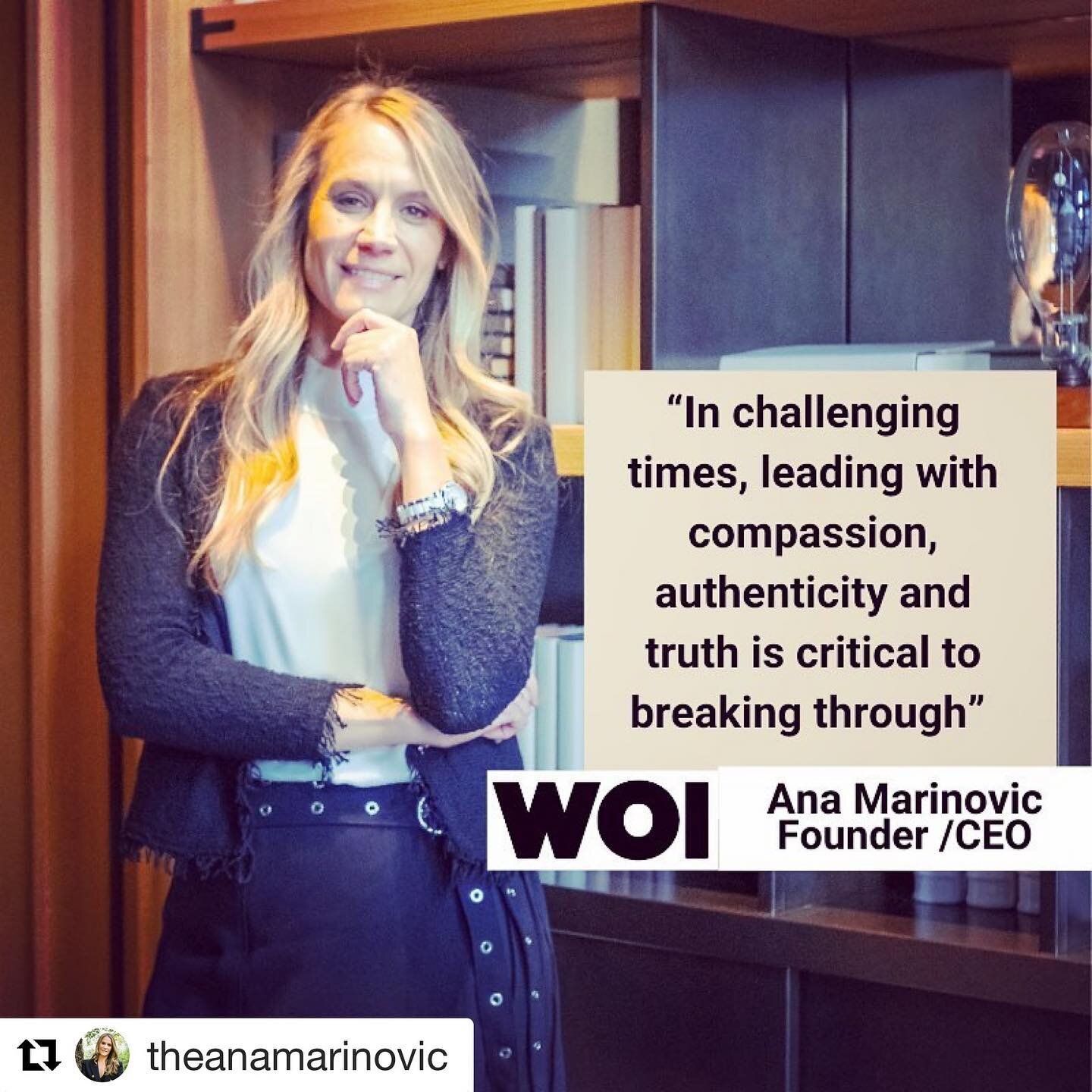 #repost @theanamarinovic
Excited to share my latest thinking on @thrive In these challenging times it is both a great challenge and privilege to be a leader, thus so important we are breaking through for others while being enriched in our own persona