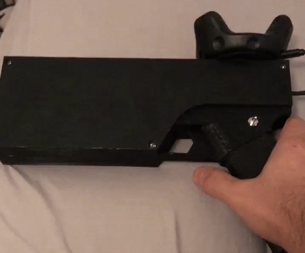 Prototype 2 - using gear system to provide haptic feedback. Custom designed housing replacing original design