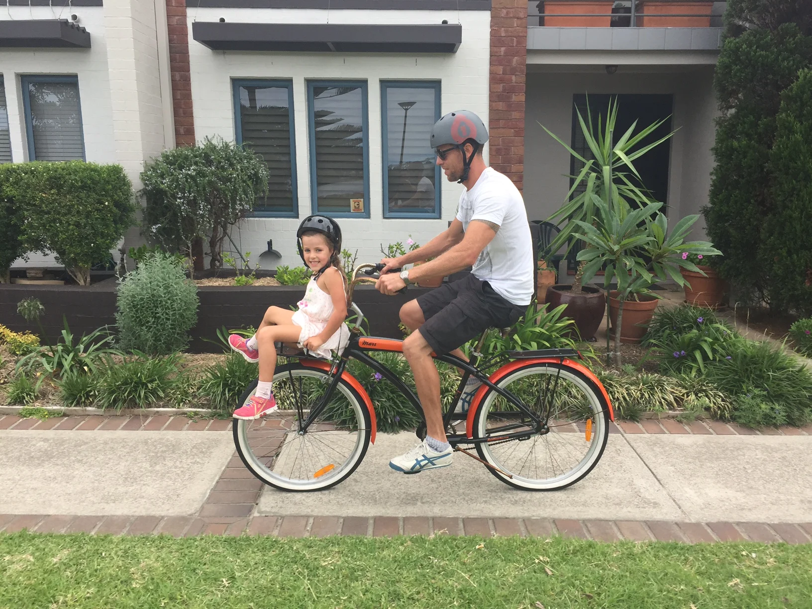 riding a bike