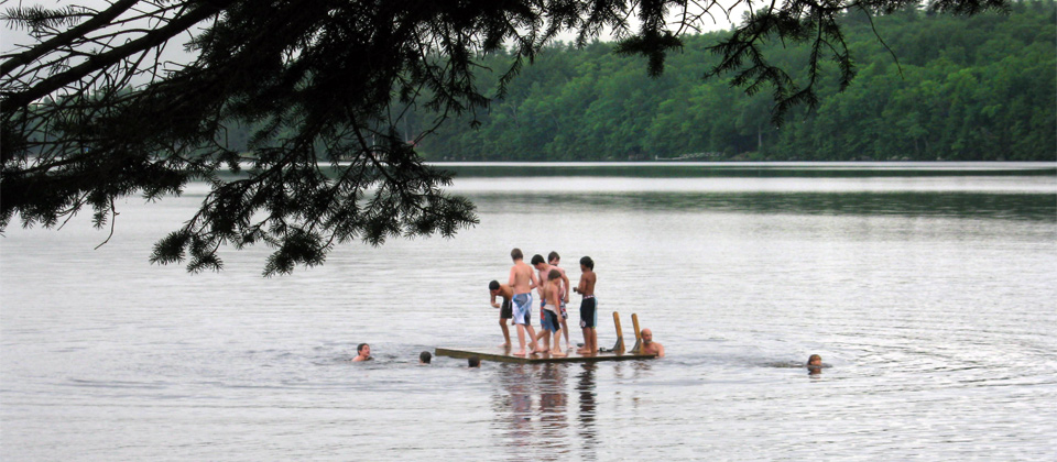 Playing Alamoosook Lake