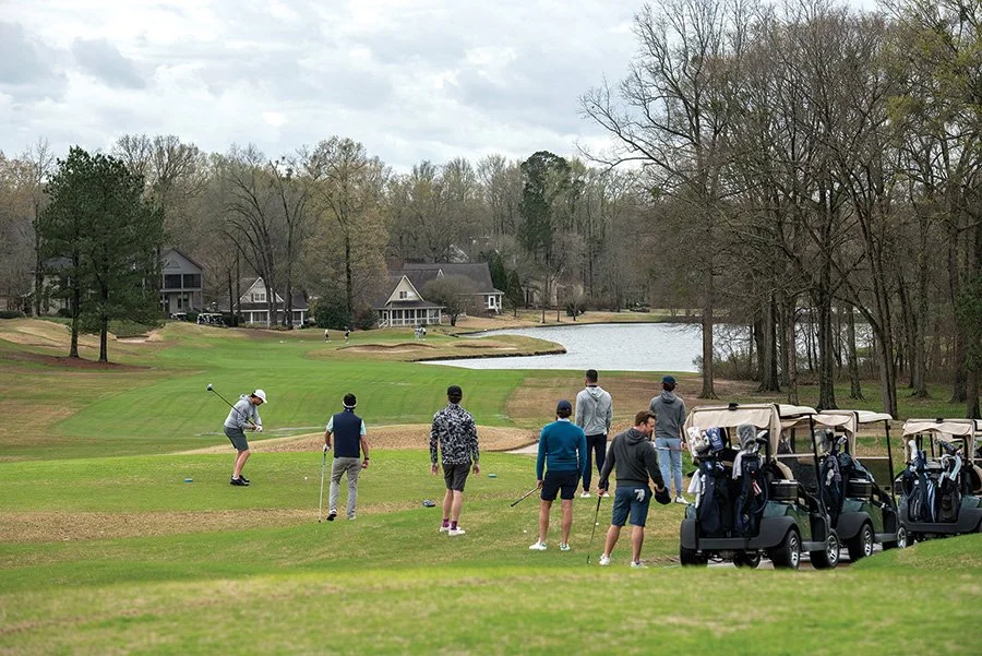 Golfers play the course at Old Waverly.