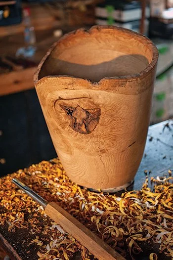  Bowl carved by Harrell 