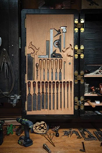  Some of Harrell’s woodworking tools 