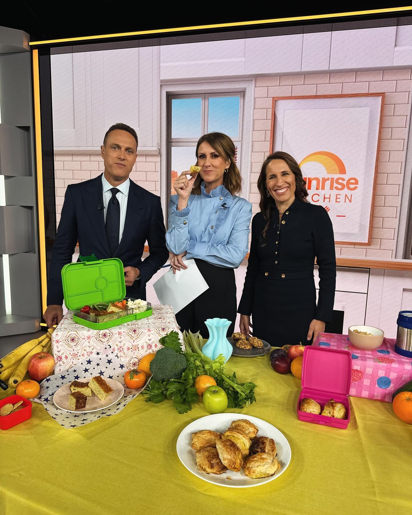 So fun to be back on @sunriseon7 talking about healthy recipes for kids lunch boxes!

  @natalie_barr7 @mattshirvo  glad you liked them ❤️it&rsquo;s always fun to chat with you both ☺️

If your kids are anything like mine, the sandwich is losing its 