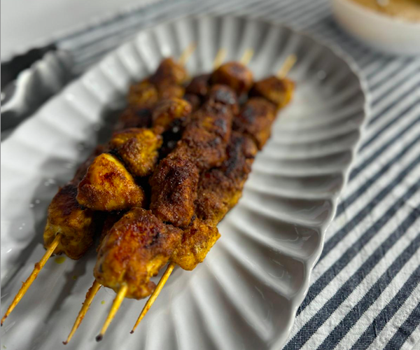 Chicken Satay skewers!