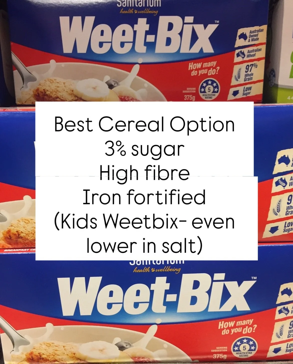 How I rate a kid&rsquo;s breakfast cereal 👇

After 24 years in paediatric nutrition, and as a mum, I&rsquo;ve found there are 3 things that matter most when you&rsquo;re standing in that never-ending cereal aisle trying to choose the &ldquo;right&rd