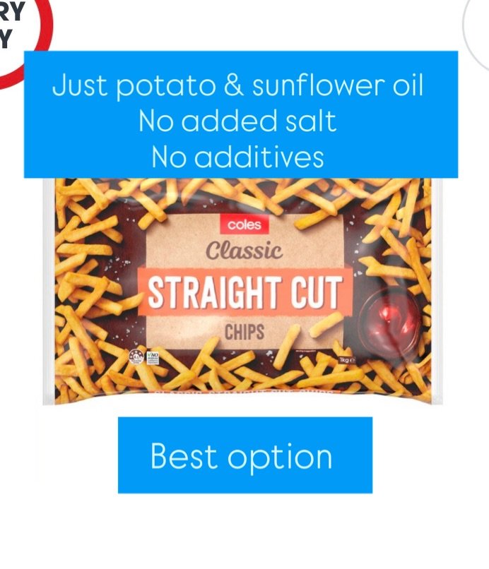 As a paediatric dietitian of 25+ years, this is how I choose oven chips for my family 👇

You don&rsquo;t need to ban them, you just need to know which ones to buy! 

When I&rsquo;m standing in the freezer aisle, this is exactly what I look for:

✔️ 