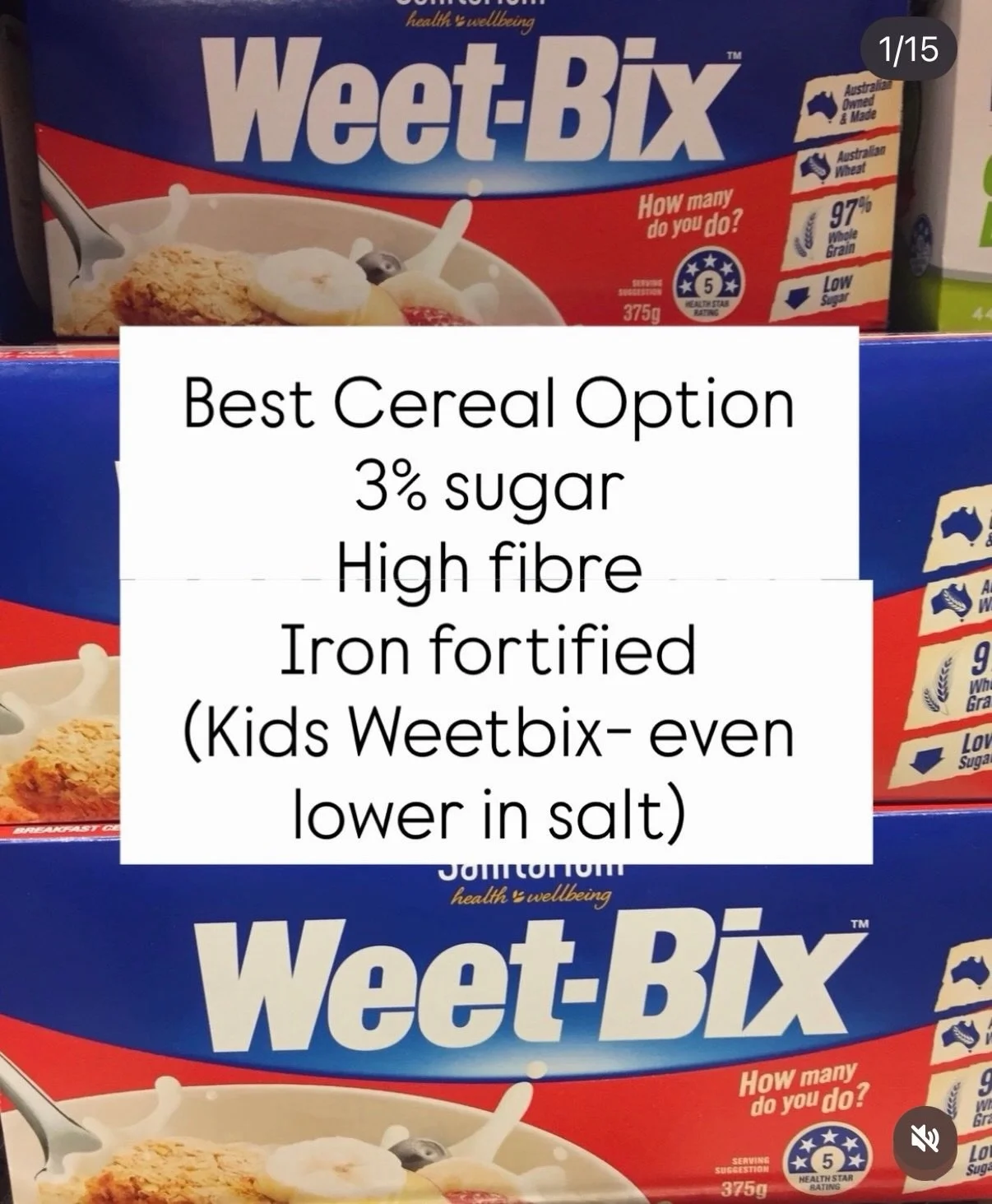 As a Paediatric Dietitian, this is how I rate a kid&rsquo;s breakfast cereal 👇

I&rsquo;ve found there are 3 things that matter most when you&rsquo;re standing in that never-ending cereal aisle trying to choose the &ldquo;right&rdquo; one:

1️⃣ The 