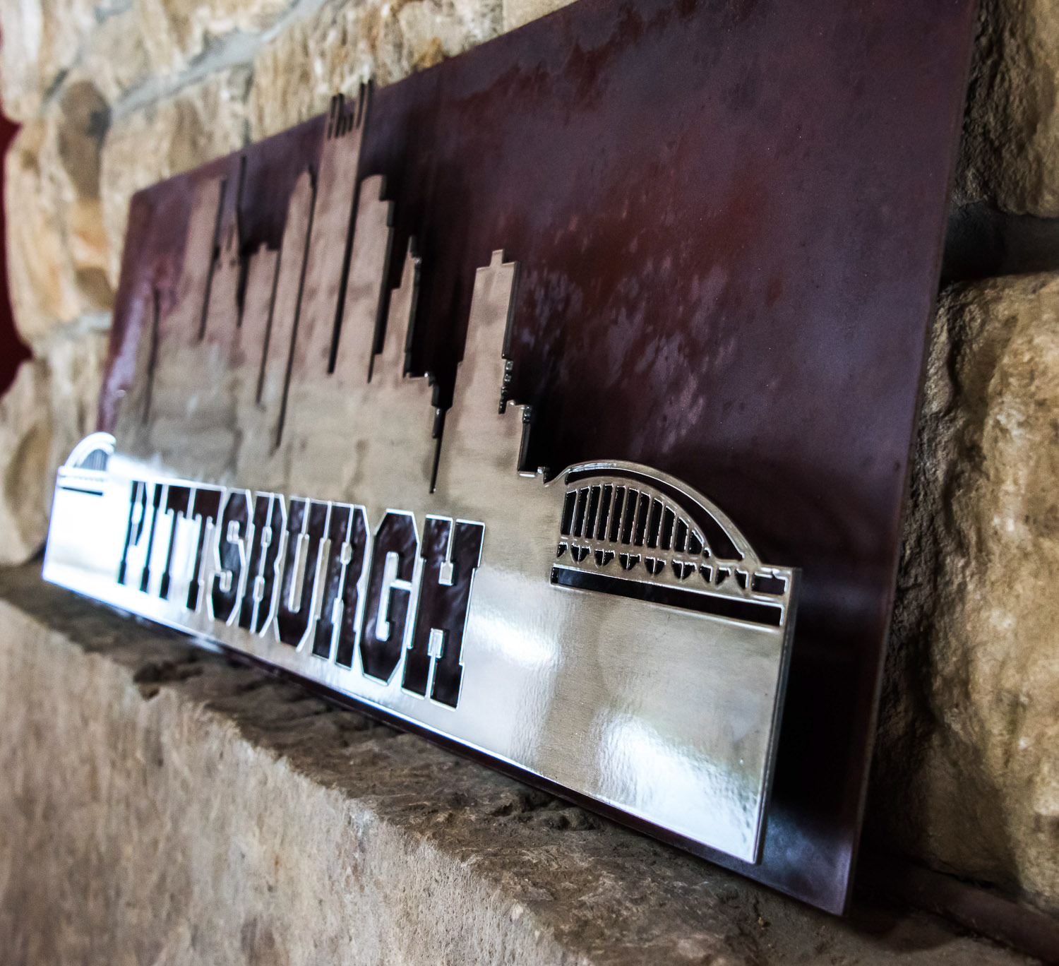 Pittsburgh 3D Rustic Metal Skyline - Polished Metal over Rust 2.jpg