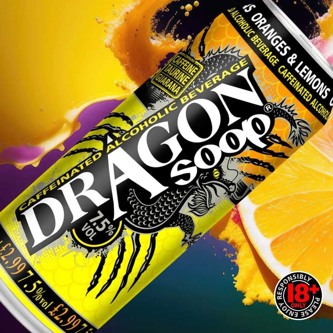 Squeezing the last drop out of summer...

&gt;&gt; dragonsoop.com 

7.5% ABV. Contains #Caffeine, #Taurine &amp; #Guarana. 18+ only.

Please enjoy #DragonSoop responsibly